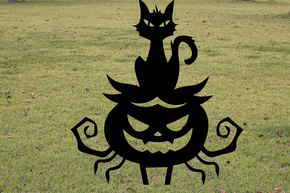 Σετ των 2 Intra απο ξύλο plywood 3mm-4mm πάχος - για Halloween Garden Design Δίασταση 15x15 cm INTRAFABR-79071707