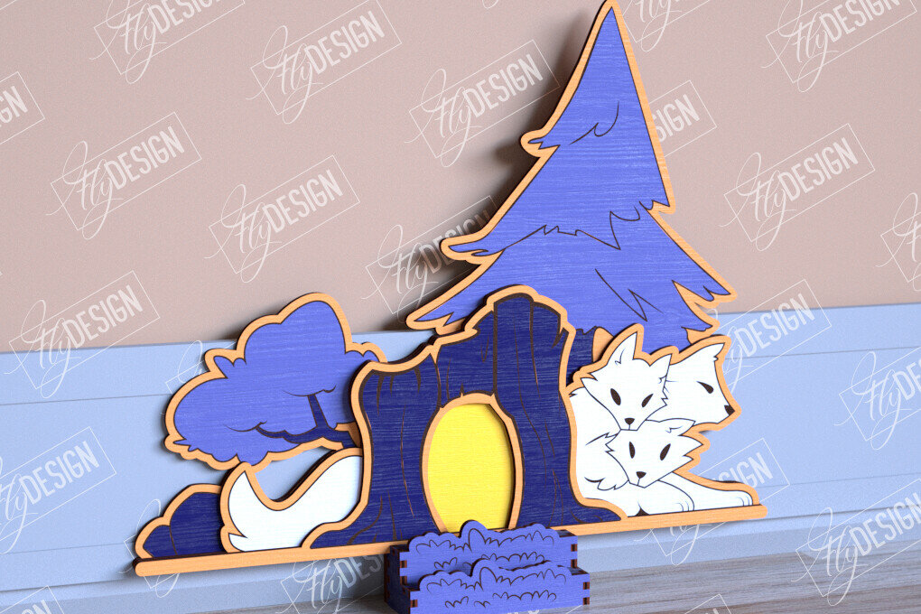 Σετ των 2 Intra απο ξύλο plywood 3mm-4mm πάχος - Halloween Garden Door | Στοιχειωμένο Σπίτι Δίασταση 15x15 cm INTRAFABR-104180809