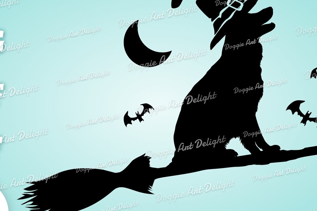 Σετ των 2 Intra απο ξύλο plywood 3mm-4mm πάχος - Halloween German Shepherd Spooky Dog  Δίασταση 15x15 cm INTRAFABR-77777280