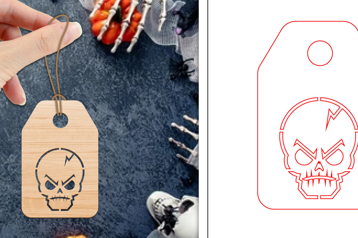 Intra απο ξύλο plywood 3mm-4mm πάχος - Ετικέτες δώρου αποκριών  | Ετικέτες  Δίασταση 15x15 cm INTRAFABR-103067839