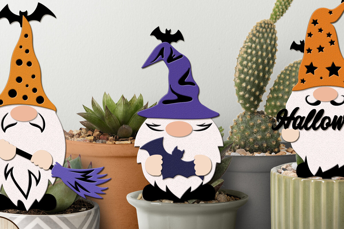 Σετ των 2 Intra απο ξύλο plywood 3mm-4mm πάχος - Απόκριες στοιχειά σύνολο διακοσμητικό πρότυπο Δίασταση 4x11 cm INTRAFABR-105707013