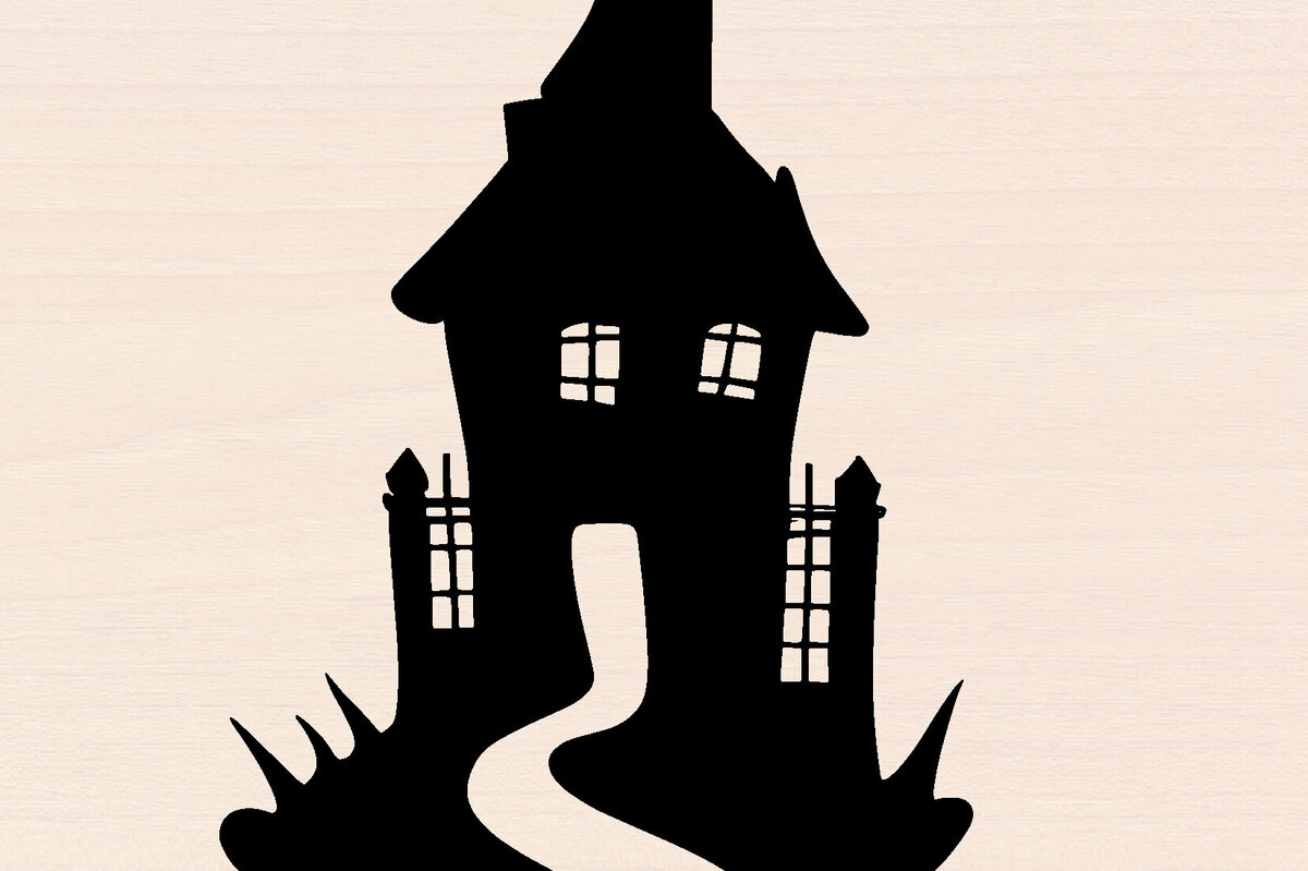 Intra απο ξύλο plywood 3mm-4mm πάχος - Halloween Haunted House Laser Cut  Δίασταση 40x50 cm INTRAFABR-100965117