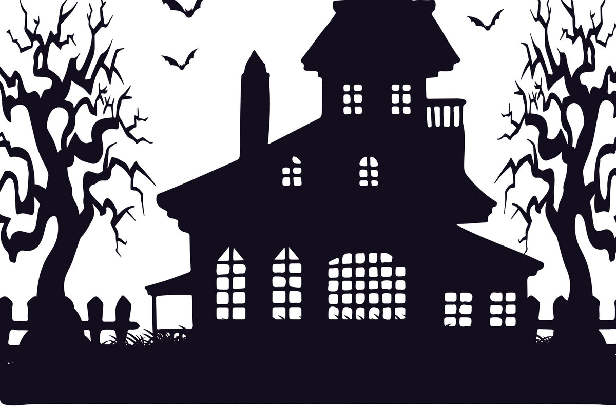 Σετ των 3 Intra απο ξύλο plywood 3mm-4mm πάχος - Halloween Haunted House  Design 1 Δίασταση 15x15 cm INTRAFABR-125255006