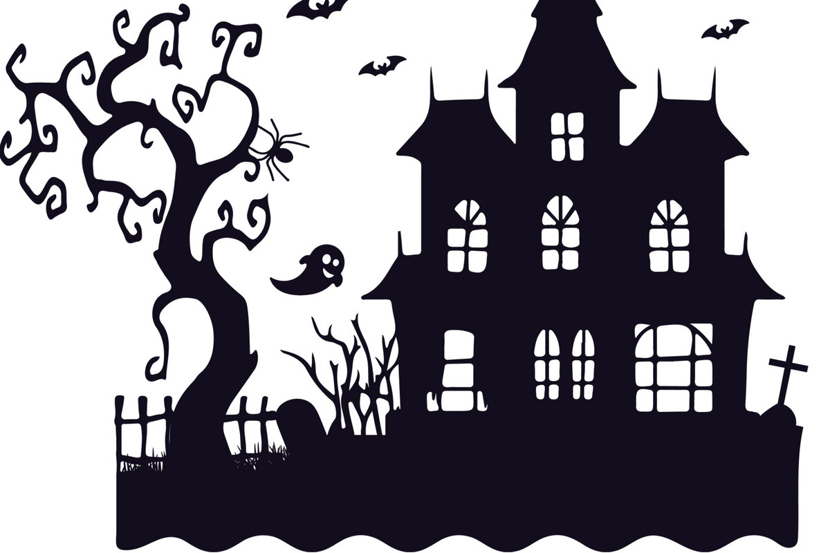 Intra απο ξύλο plywood 3mm-4mm πάχος - Halloween Haunted House  Design 3 Δίασταση 15x15 cm INTRAFABR-125255181