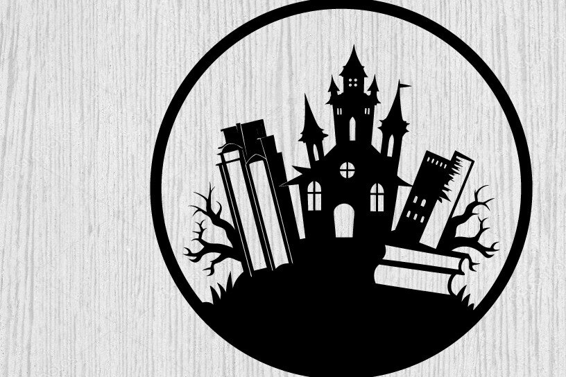 Intra απο ξύλο plywood 3mm-4mm πάχος - Βιβλία τρόμου Halloween Μεταλλική τέχνη τοίχου Δίασταση 40x50 cm INTRAFABR-103325442