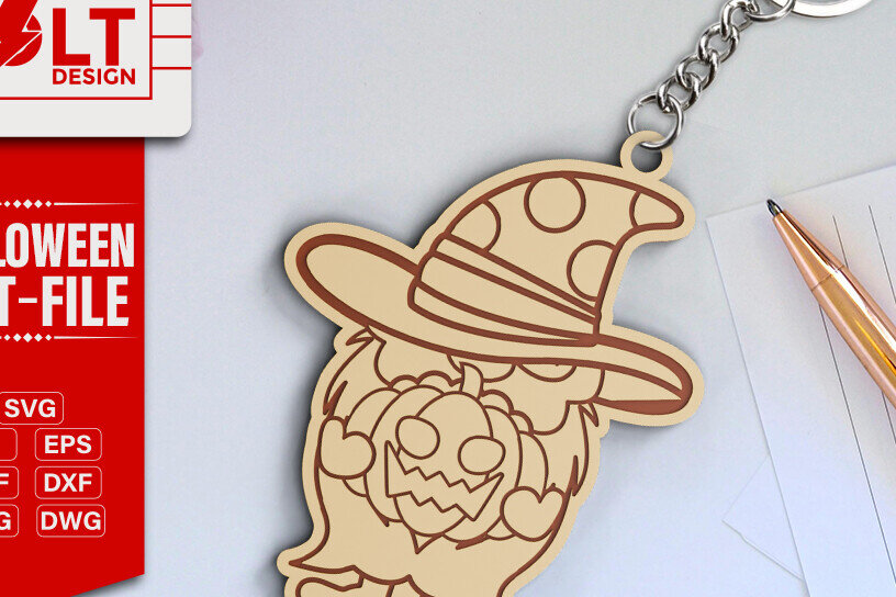 Σετ των 2 Intra απο ξύλο plywood 3mm-4mm πάχος -  κοπής λέιζερ για Halloween Key Chain Δίασταση 20x25 cm INTRAFABR-101137062