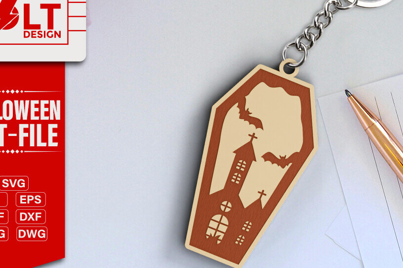 Σετ των 3 Intra απο ξύλο plywood 3mm-4mm πάχος -  κοπής λέιζερ για Halloween Key Chain Δίασταση 20x25 cm INTRAFABR-101204920