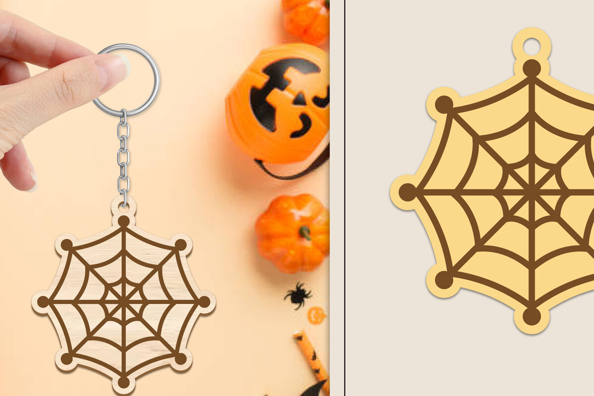 Σετ των 3 Intra απο ξύλο plywood 3mm-4mm πάχος - Αποκριάτικο μπρελόκ με λέιζερ Δίασταση 4x4 cm INTRAFABR-102835369