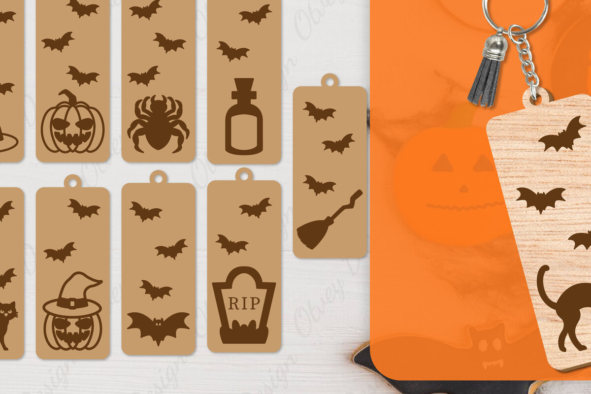 Σετ των 3 Intra απο ξύλο plywood 3mm-4mm πάχος - με μπρελόκ αποκριών Δίασταση 4x4 cm INTRAFABR-104543325