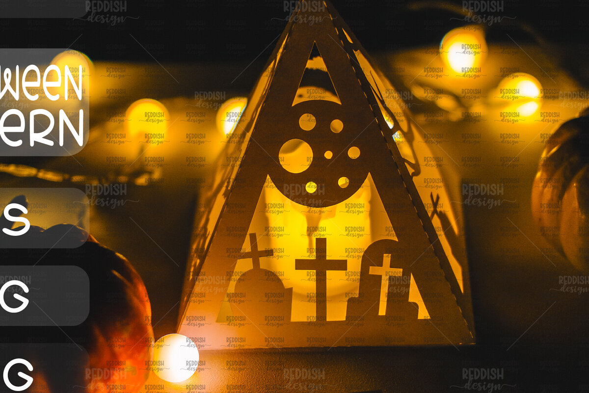 Σετ των 2 Intra απο ξύλο plywood 3mm-4mm πάχος - Halloween Lantern , Halloween Decor Δίασταση 15x15 cm INTRAFABR-104743409