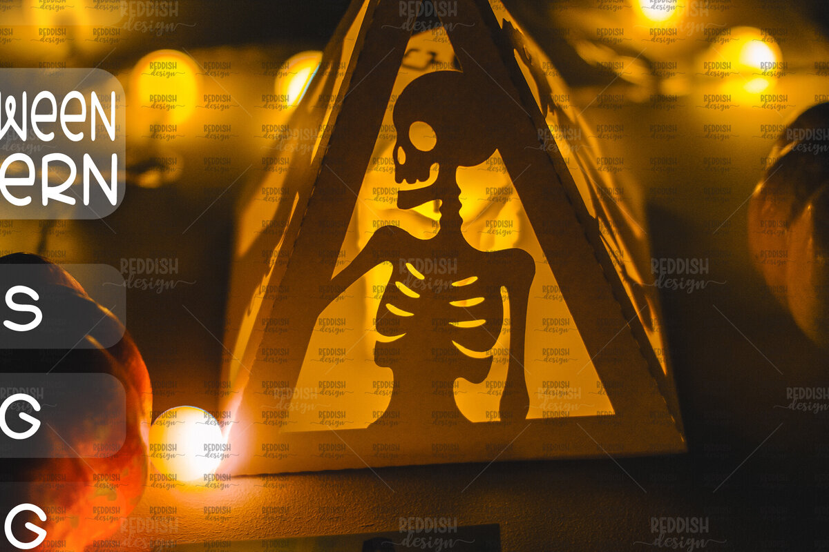 Σετ των 2 Intra απο ξύλο plywood 3mm-4mm πάχος - Halloween Lantern , Halloween Decor Δίασταση 15x15 cm INTRAFABR-104745149