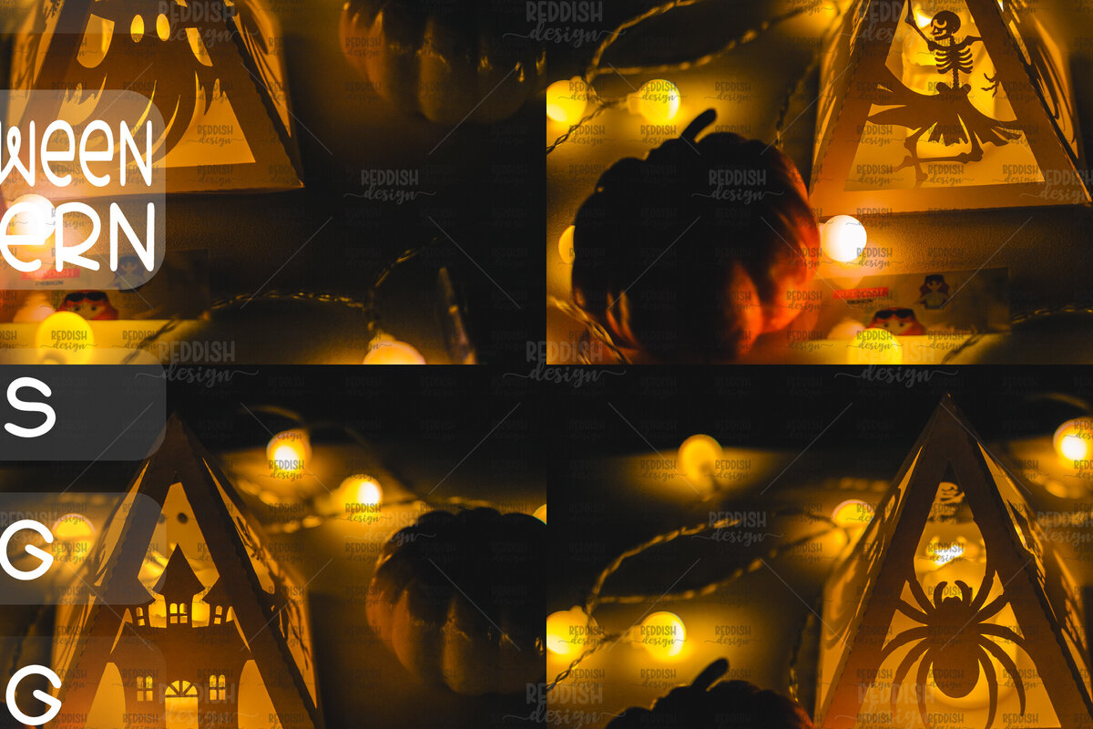 Σετ των 2 Intra απο ξύλο plywood 3mm-4mm πάχος - Halloween Lantern , Halloween Decor Δίασταση 15x15 cm INTRAFABR-104745254