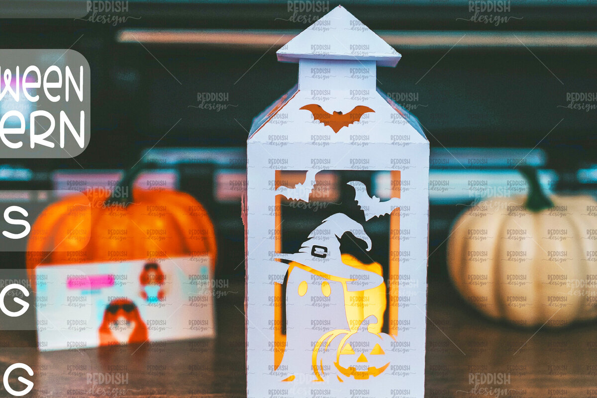 Σετ των 3 Intra απο ξύλο plywood 3mm-4mm πάχος - Halloween Lantern , Halloween Decor Δίασταση 15x15 cm INTRAFABR-104609972