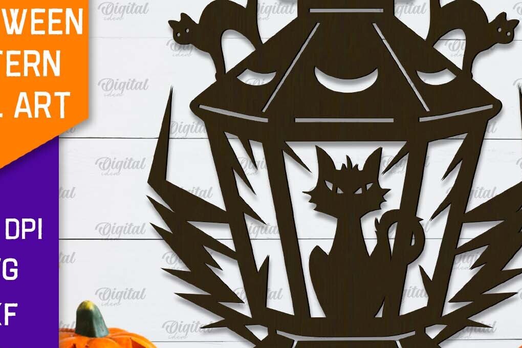 Σετ των 2 Intra απο ξύλο plywood 3mm-4mm πάχος - Διακόσμηση τοίχου αποκριάτικου φαναριού με λέιζερ Δίασταση 15x15 cm INTRAFABR-103992652