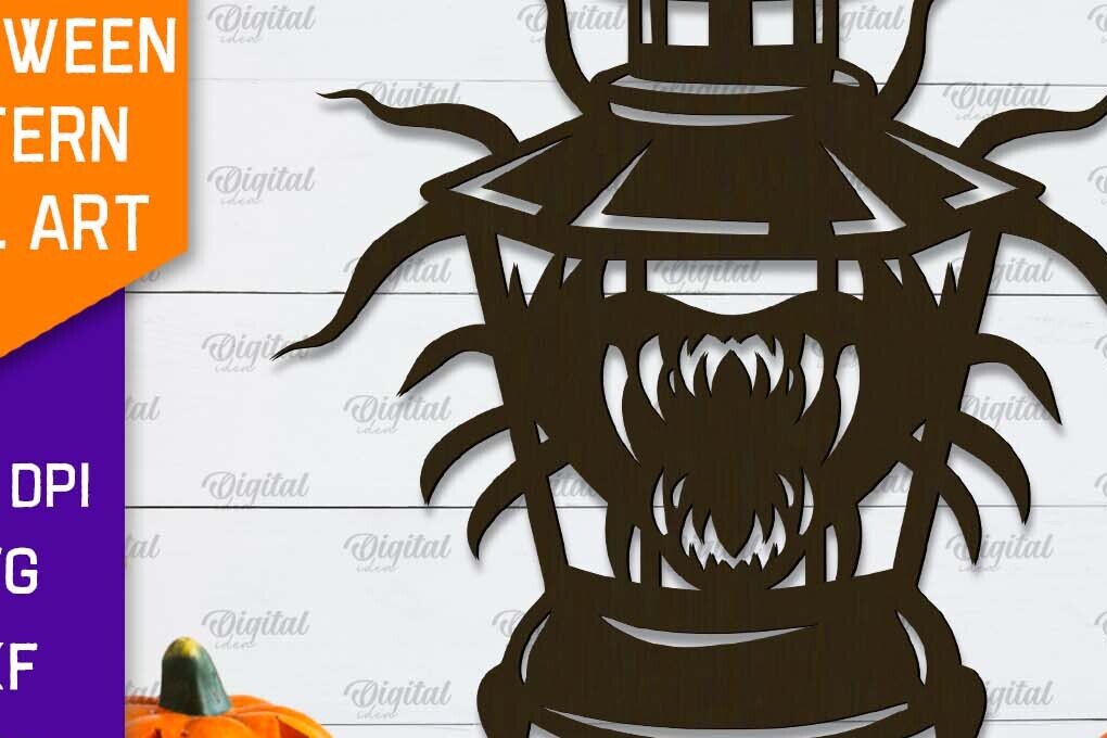 Σετ των 2 Intra απο ξύλο plywood 3mm-4mm πάχος - Διακόσμηση τοίχου αποκριάτικου φαναριού με λέιζερ Δίασταση 15x15 cm INTRAFABR-103992706