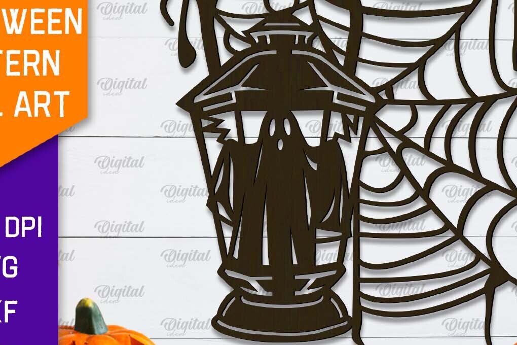 Intra απο ξύλο plywood 3mm-4mm πάχος - Διακόσμηση τοίχου αποκριάτικου φαναριού με λέιζερ Δίασταση 15x15 cm INTRAFABR-103992734