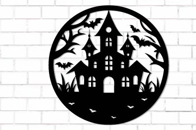 Σετ των 2 Intra απο ξύλο plywood 3mm-4mm πάχος - Halloween Laser Cut Decor Wall  Δίασταση 15x15 cm INTRAFABR-124873228