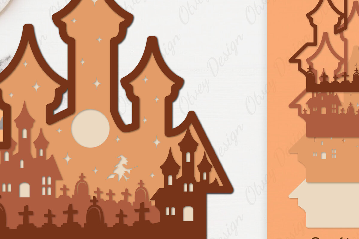 Σετ των 2 Intra απο ξύλο plywood 3mm-4mm πάχος -  αποκοπής με λέιζερ Halloween Δίασταση 15x15 cm INTRAFABR-106146823