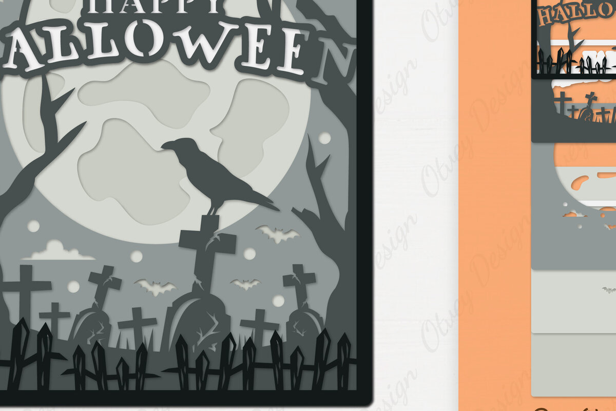 Σετ των 2 Intra απο ξύλο plywood 3mm-4mm πάχος -  αποκοπής με λέιζερ Halloween Δίασταση 15x15 cm INTRAFABR-106146838