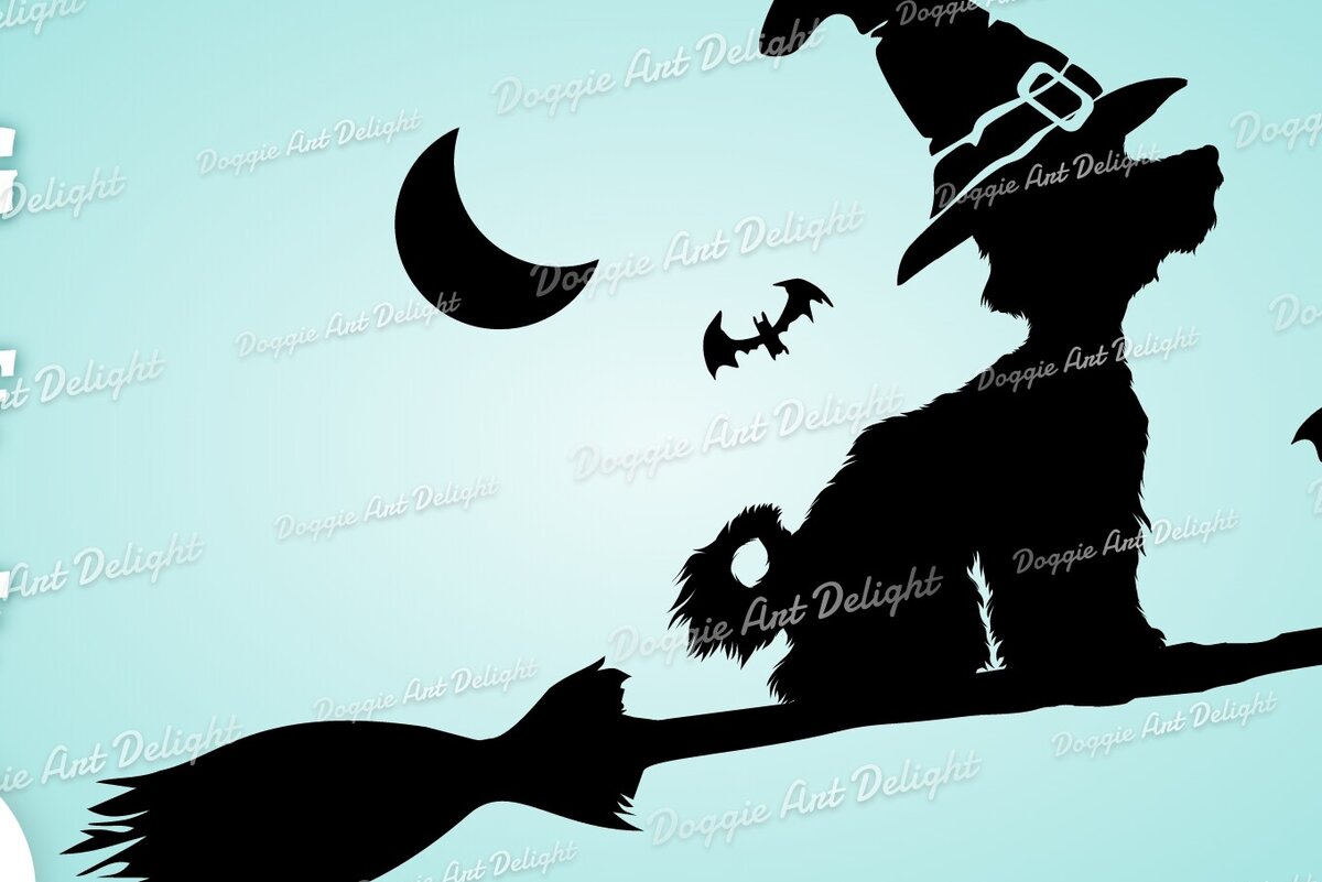 Σετ των 2 Intra απο ξύλο plywood 3mm-4mm πάχος - Halloween Maltipoo Spooky Dog  Png Δίασταση 15x15 cm INTRAFABR-77796587