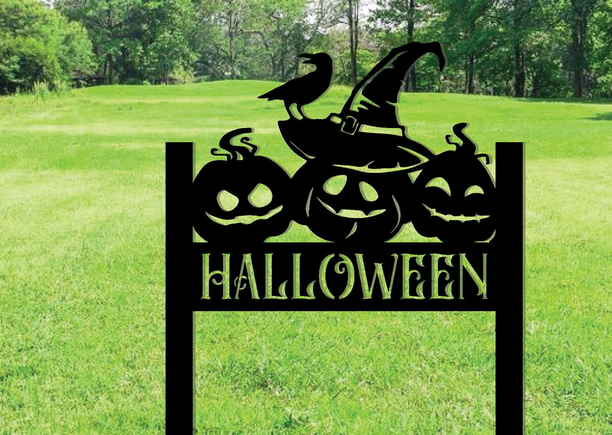 Intra απο ξύλο plywood 3mm-4mm πάχος - Διακοσμητικό σημάδι Halloween Metal Garden Stakes Δίασταση 3600x3600 cm INTRAFABR-101449657