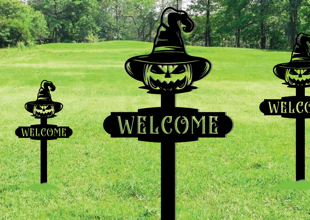 Intra απο ξύλο plywood 3mm-4mm πάχος - Διακοσμητικό σημάδι Halloween Metal Garden Stakes Δίασταση 3600x3600 cm INTRAFABR-101449762