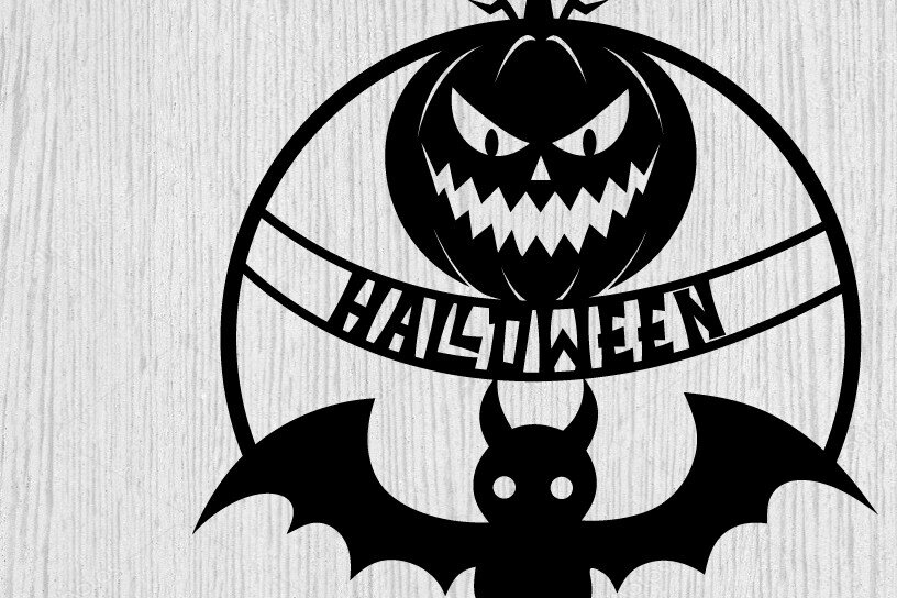 Intra απο ξύλο plywood 3mm-4mm πάχος - Αρχεία αποκοπής με λέιζερ Halloween Metal Sing  Δίασταση 40x50 cm INTRAFABR-101126066