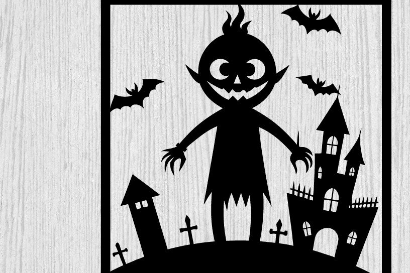 Intra απο ξύλο plywood 3mm-4mm πάχος - Αρχεία αποκοπής με λέιζερ Halloween Metal Sing  Δίασταση 40x50 cm INTRAFABR-101125594