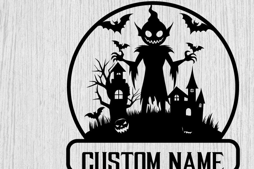 Intra απο ξύλο plywood 3mm-4mm πάχος -  με λέιζερ μεταλλικού τοίχου Halloween Δίασταση 40x50 cm INTRAFABR-101051377