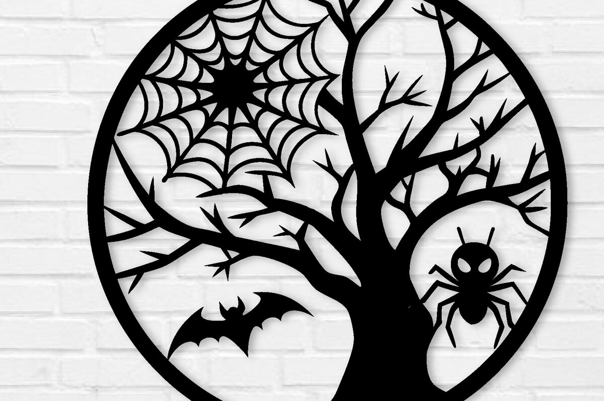 Intra απο ξύλο plywood 3mm-4mm πάχος -  με λέιζερ μεταλλικού τοίχου Halloween Δίασταση 40x50 cm INTRAFABR-102749063