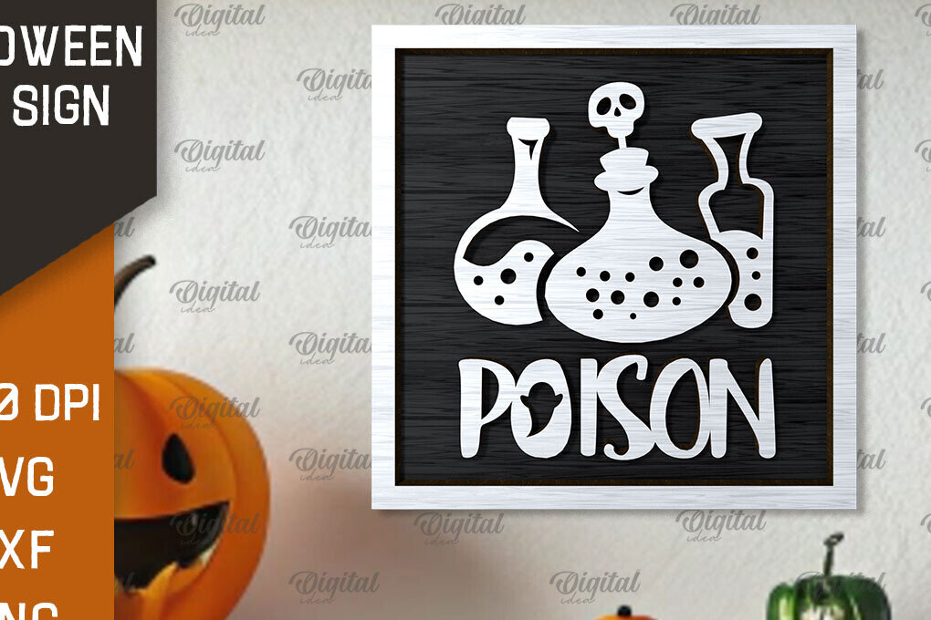 Σετ των 2 Intra απο ξύλο plywood 3mm-4mm πάχος - Σχέδιο κοπής με λέιζερ Mini για το Halloween Δίασταση 15x15 cm INTRAFABR-107114310