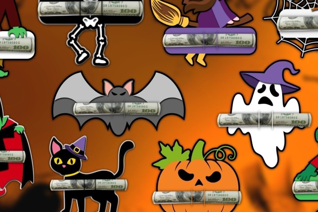 Σετ των 3 Intra απο ξύλο plywood 3mm-4mm πάχος - Πακέτο  Card Holder Halloween Money Δίασταση 15x15 cm INTRAFABR-36512672