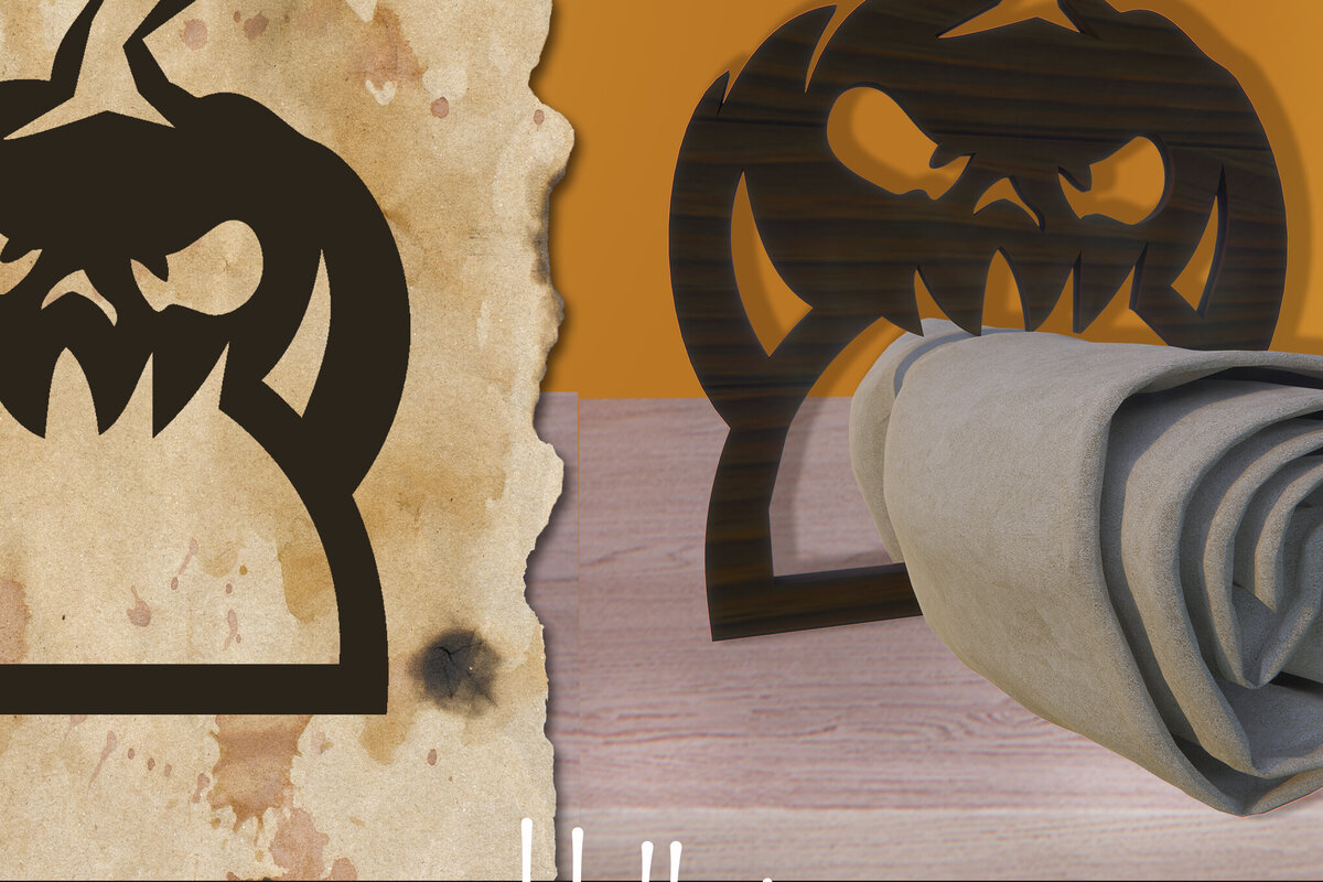 Σετ των 3 Intra απο ξύλο plywood 3mm-4mm πάχος - Δαχτυλίδι αποκριάτικων χαρτοπετσετών με λέιζερ Δίασταση 15x15 cm INTRAFABR-79072375