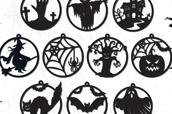 Σετ των 3 Intra απο ξύλο plywood 3mm-4mm πάχος - Δέσμη διακόσμησης αποκριών Δίασταση 5x4 cm INTRAFABR-81904598