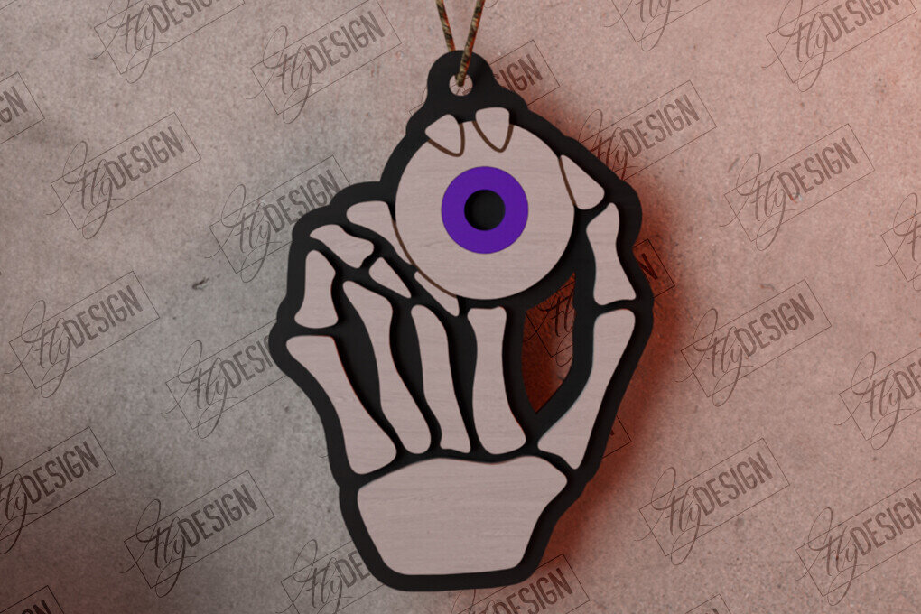 Σετ των 3 Intra απο ξύλο plywood 3mm-4mm πάχος - Αποκριάτικο Στολίδι | Διακόσμηση αποκριών|CNC Δίασταση 4x4 cm INTRAFABR-104783990