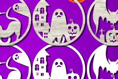 Intra απο ξύλο plywood 3mm-4mm πάχος - Αποκριάτικο στολίδι Laser Cut . Δίασταση 30x30 cm INTRAFABR-39377999