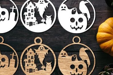 Intra απο ξύλο plywood 3mm-4mm πάχος - Αποκριάτικο στολίδι Laser Cut . Δίασταση 30x30 cm INTRAFABR-39378063