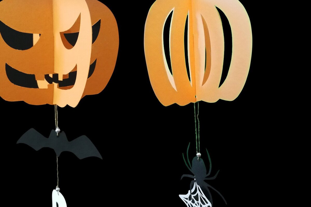 Σετ των 3 Intra απο ξύλο plywood 3mm-4mm πάχος - Αποκριάτικα στολίδια - Κρεμαστές κολοκύθες Δίασταση 6x6 cm INTRAFABR-42836450