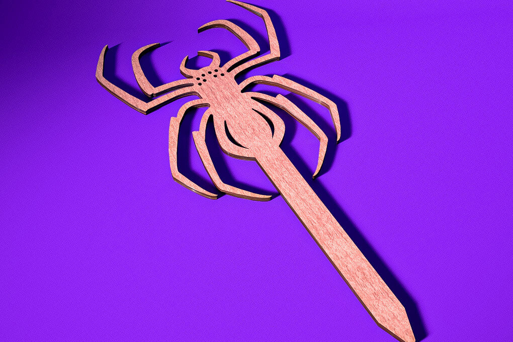 Σετ των 2 Intra απο ξύλο plywood 3mm-4mm πάχος - Halloween Plant Stakes Cut Laser  Δίασταση 15x15 cm INTRAFABR-73280349