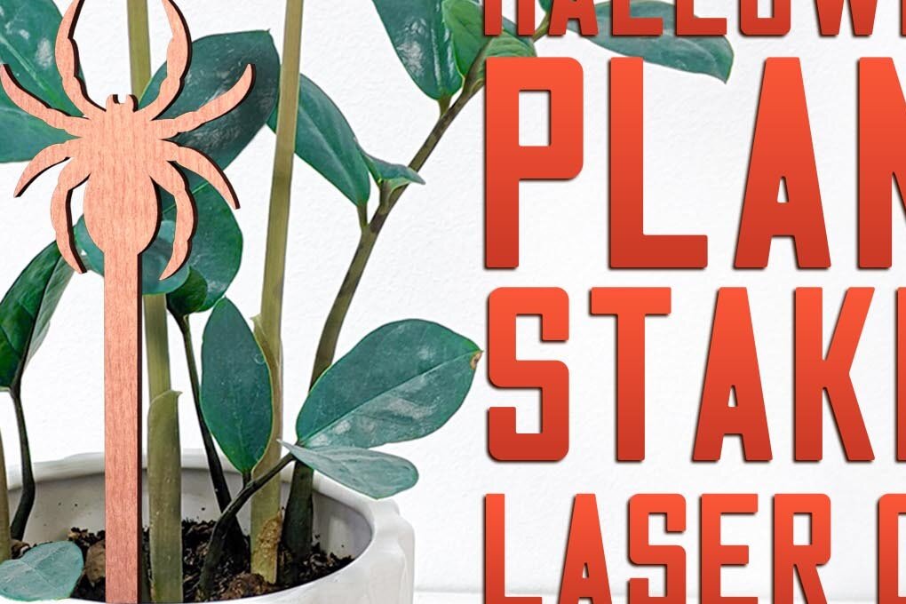 Σετ των 3 Intra απο ξύλο plywood 3mm-4mm πάχος - Halloween Plant Stakes Cut Laser  Δίασταση 15x15 cm INTRAFABR-75902419