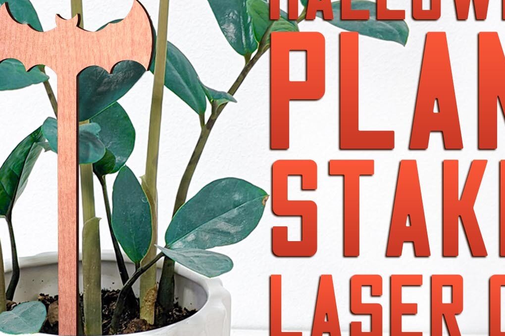 Σετ των 2 Intra απο ξύλο plywood 3mm-4mm πάχος - Halloween Plant Stakes Cut Laser  Δίασταση 15x15 cm INTRAFABR-75902607