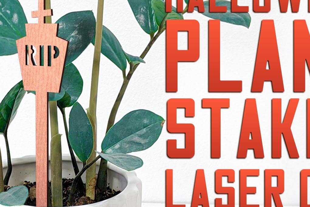 Intra απο ξύλο plywood 3mm-4mm πάχος - Halloween Plant Stakes Cut Laser  Δίασταση 15x15 cm INTRAFABR-75902637