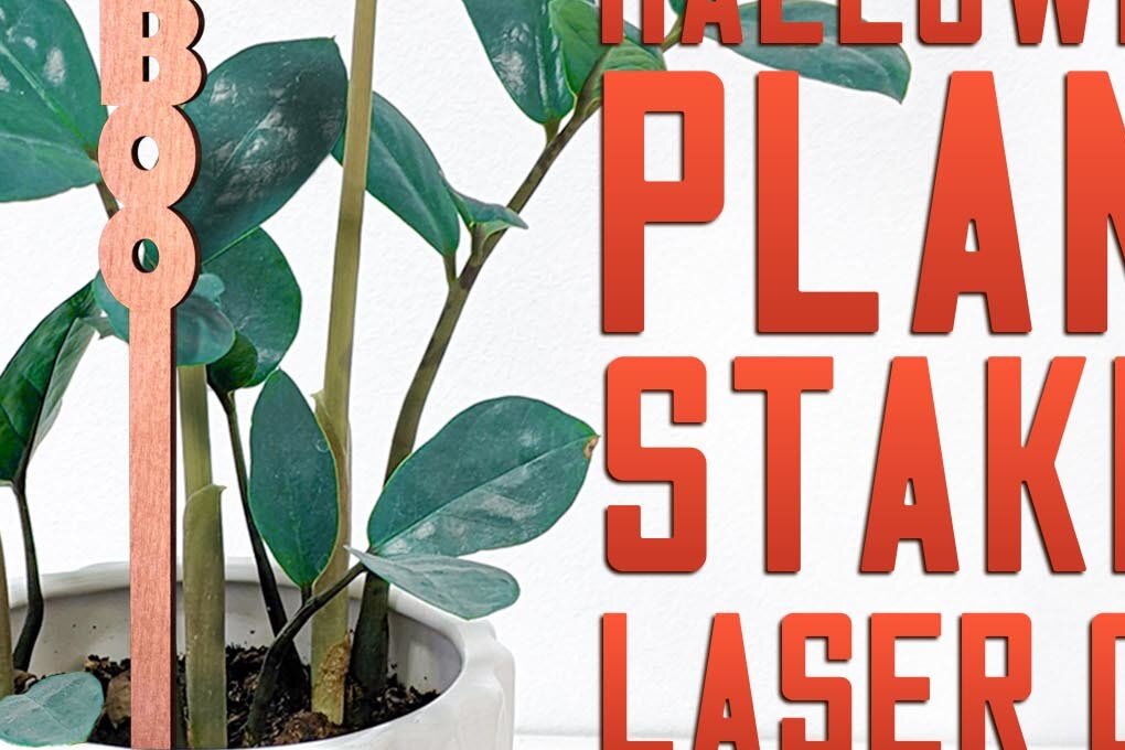 Σετ των 2 Intra απο ξύλο plywood 3mm-4mm πάχος - Halloween Plant Stakes Cut Laser  Δίασταση 15x15 cm INTRAFABR-75902668