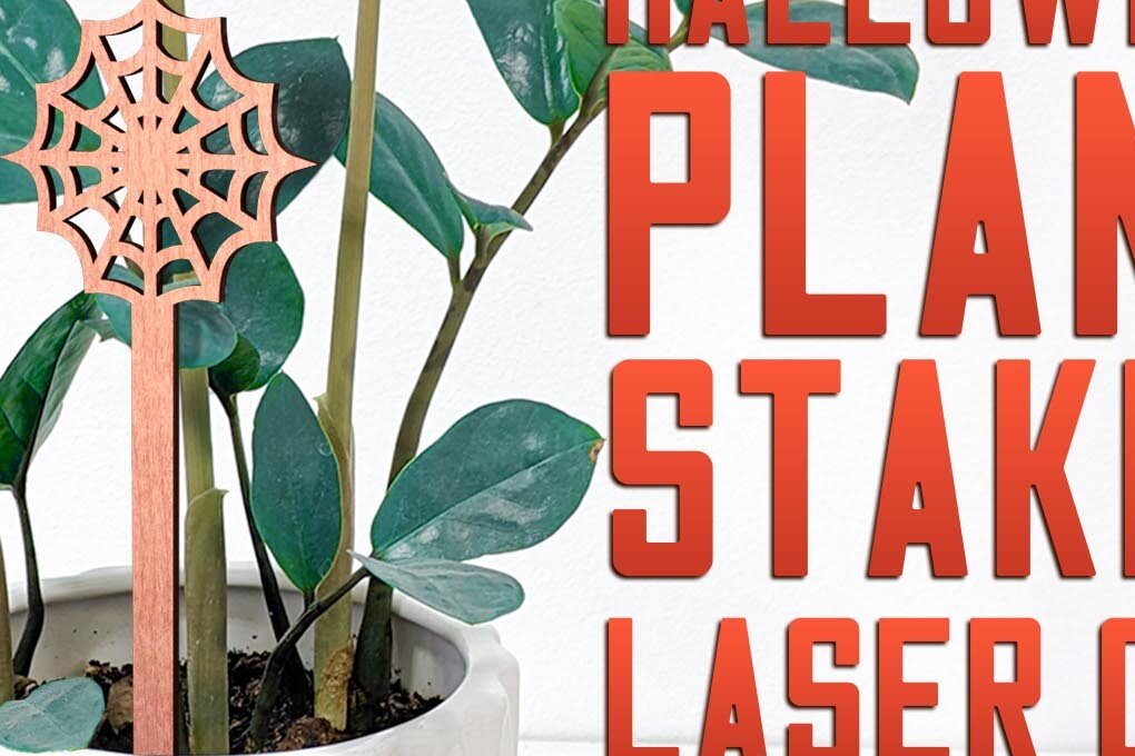 Σετ των 2 Intra απο ξύλο plywood 3mm-4mm πάχος - Halloween Plant Stakes Cut Laser  Δίασταση 15x15 cm INTRAFABR-75902741