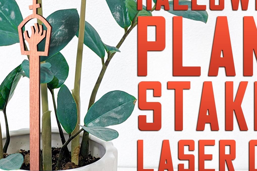 Σετ των 2 Intra απο ξύλο plywood 3mm-4mm πάχος - Halloween Plant Stakes Cut Laser  Δίασταση 15x15 cm INTRAFABR-75902806