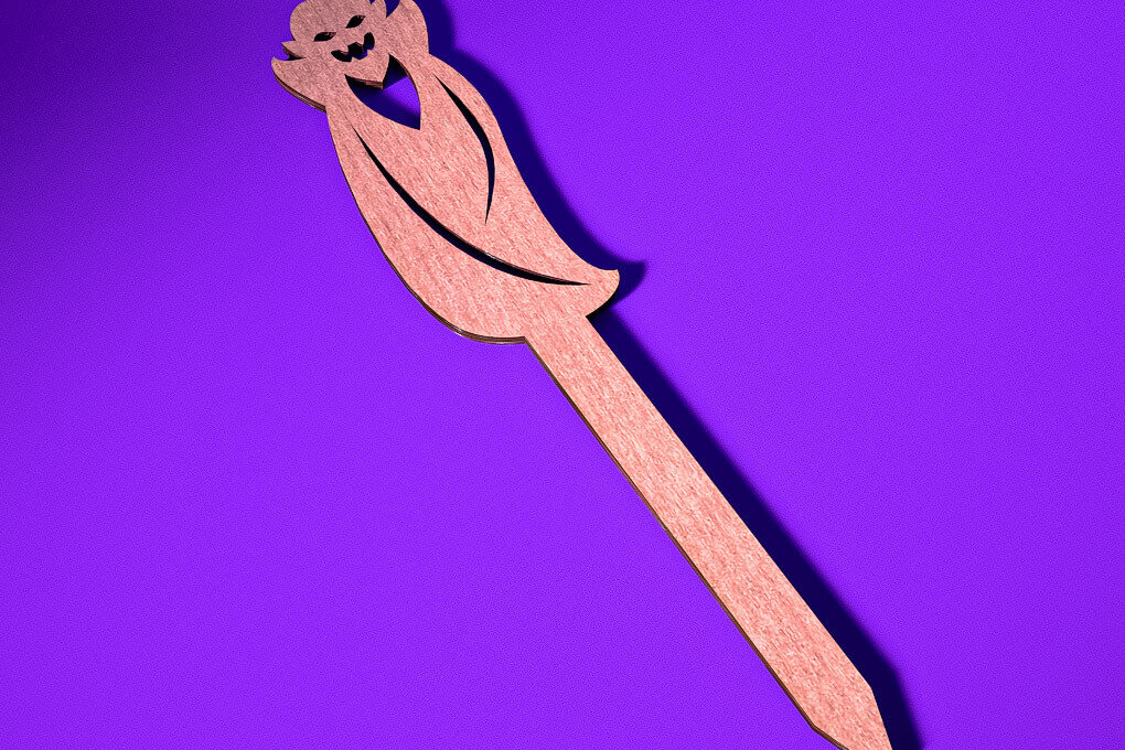 Σετ των 3 Intra απο ξύλο plywood 3mm-4mm πάχος - Halloween Plant Stakes Cut Laser  Δίασταση 15x15 cm INTRAFABR-73280148