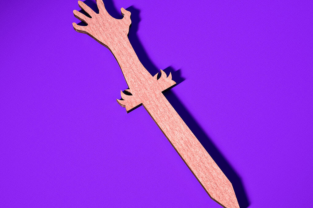 Σετ των 2 Intra απο ξύλο plywood 3mm-4mm πάχος - Halloween Plant Stakes Cut Laser  Δίασταση 15x15 cm INTRAFABR-73280197