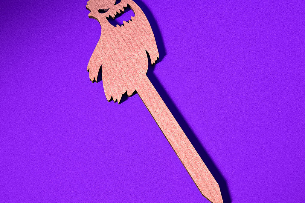 Σετ των 2 Intra απο ξύλο plywood 3mm-4mm πάχος - Halloween Plant Stakes Cut Laser  Δίασταση 15x15 cm INTRAFABR-73280255