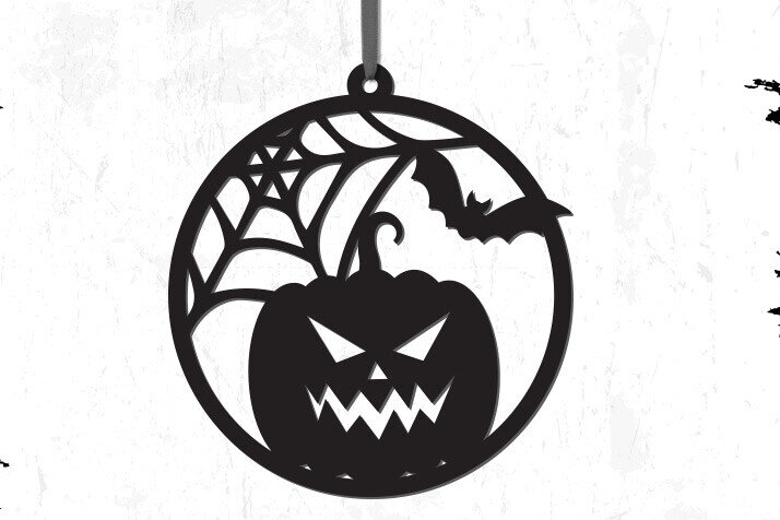 Σετ των 3 Intra απο ξύλο plywood 3mm-4mm πάχος - Στολίδι κολοκύθας αποκριών Δίασταση 5x4 cm INTRAFABR-81595867