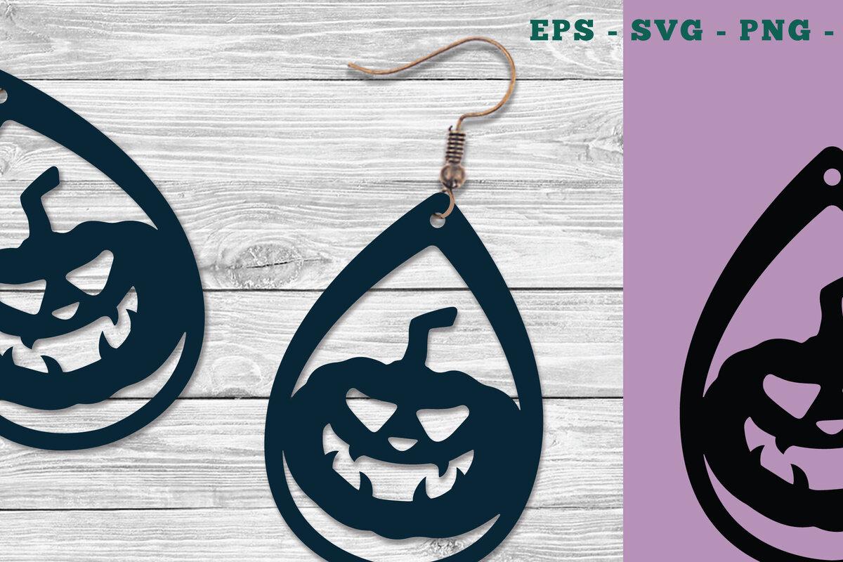 Σετ των 3 Intra απο ξύλο plywood 3mm-4mm πάχος - Σκουλαρίκια κολοκύθας Halloween Design  Δίασταση 3x3 cm INTRAFABR-111349657